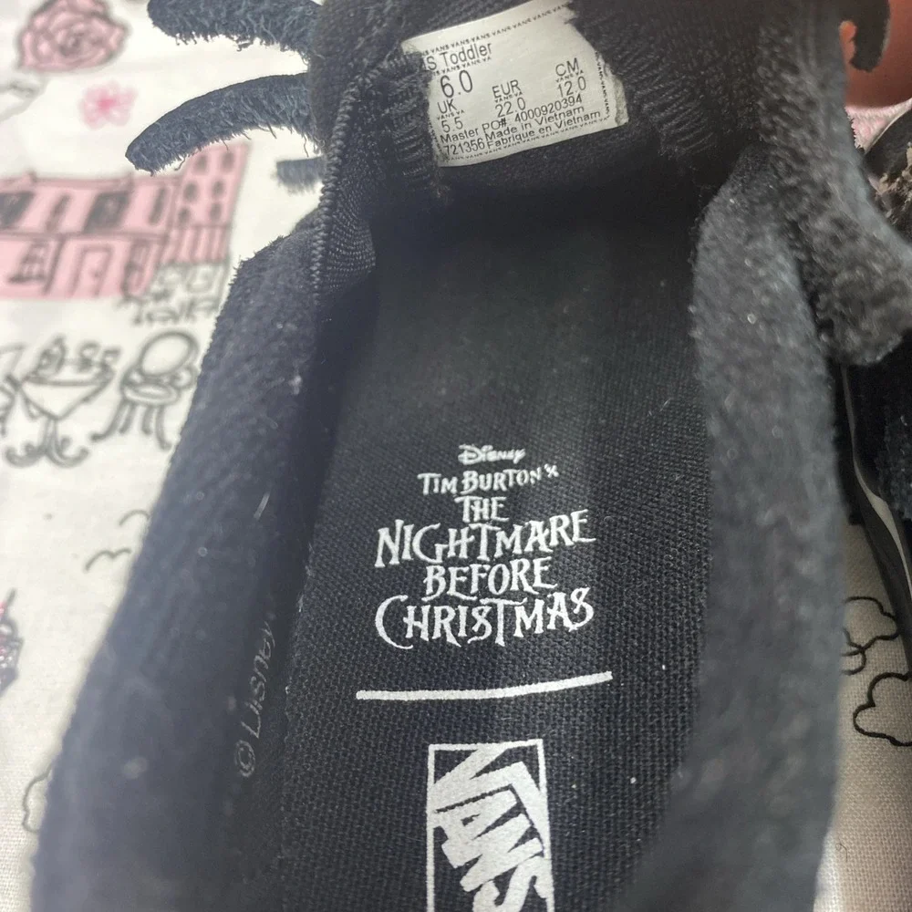 Vans X Disney The Nightmare Before Christmas Size 6.0 T Toddler Shoes SLIP ON